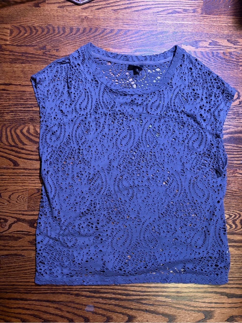 mossimo Overlay Short Sleeve Top - Grey